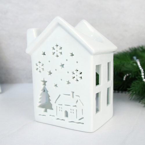 Аромалампа Домик 12 см / 935 /уп 96/новогодняя