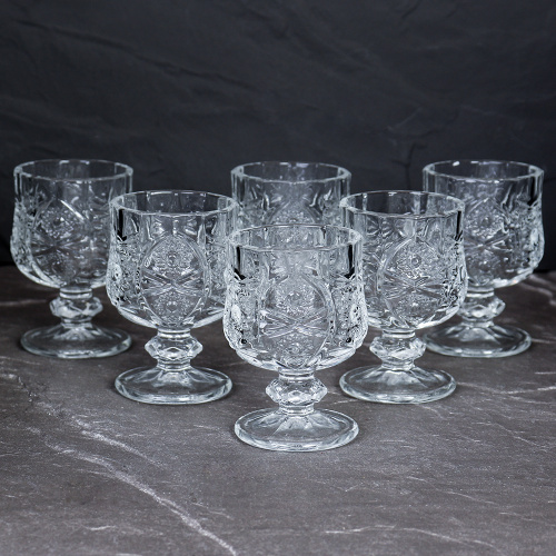 Рюмка 6 штук 50 мл бочонок Орнамент / 611-1B /уп 24/