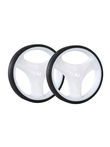 Комплект опорных колес с кронштейнами универсальный 12"-20" пластиковые колеса Белый 2шт/ HF-007-WH / уп 30