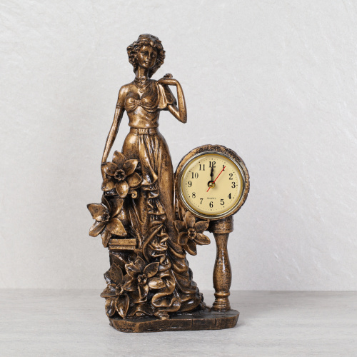 Часы статуэтка Дама 14,5х7х28 см / 512A / Z507A /уп 24/