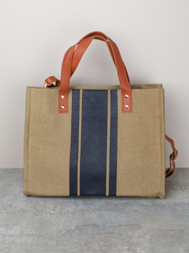 Сумка 33x13x25 / FX-2024/1 /уп 10/50/синяя полоса молния