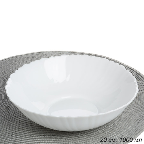 Салатник 1100 мл 200 мм Классика белый / TW-80XN (WHITE) /уп 32/84120