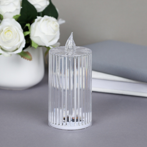 Свеча светодиодная 13х6 см / VFR-117 /уп 12/288/прозрачная