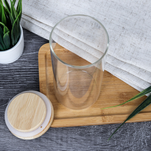 Банка для хранения бамбуковая крышка d-62/150 мм 450 мл /GT-35-117/уп120/