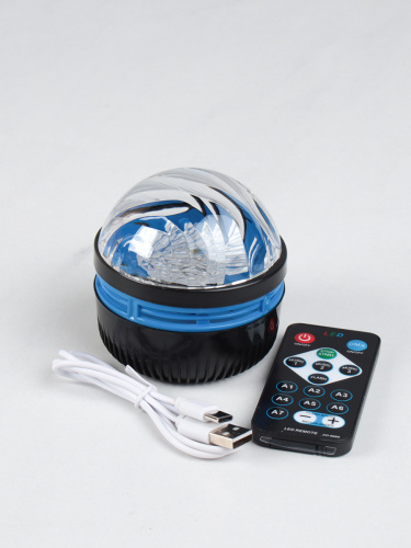 Проектор диско-шар ночник светодиодный классический, настольный 7,5 см / CW182609-22 /уп 100/