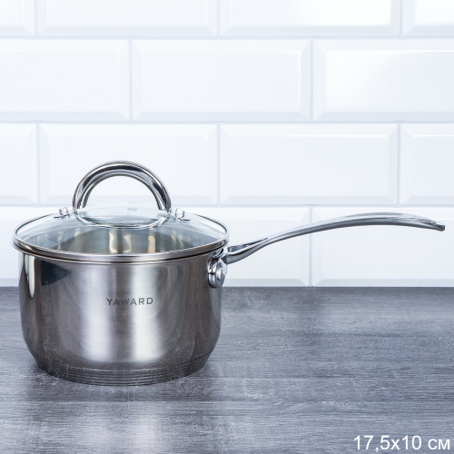 Ковш с крышкой 1,8 л Индукция с утолщенным дном/ YWA080 /уп 8/ 0,64/ 0,92