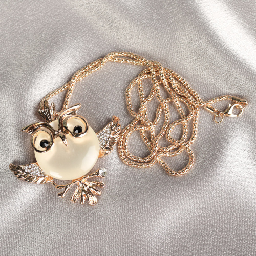 Подвеска-кулон на цепочке 78 см Сова / YD10016/2 /уп 12/золото