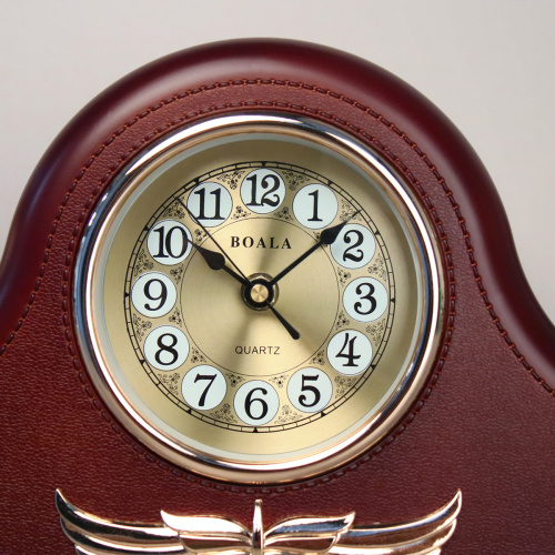 Часы настольные 34х20 см коричневые / T2827 /уп 20/