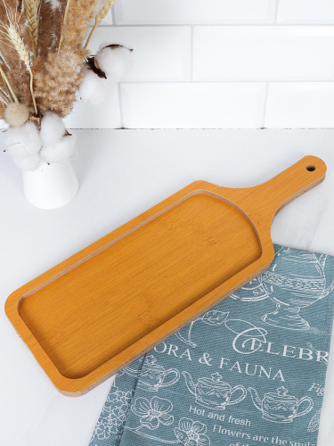 Блюдо сервировочное 14х40х1,3 см / DR1440 /уп 60/ дерево