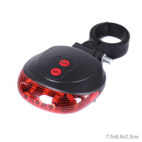 Фонарь задний COMIRON TA13 корпус: пластик, IPX4; свет: 5LED;  2 AAA батареи НЕ в компл.; четыре режима; два мощных боковых лазера. АКЦИЯ /уп 20/200/