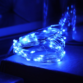 Гирлянда светодиодная нить 5 м 50 LED / GN30 /уп 200/синий