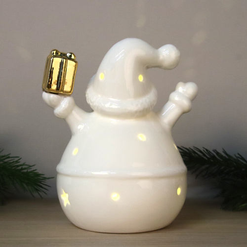 Фигурка Дед мороз с подсветкой новогодний 13 см / YZ23619 /уп 32/64/LED