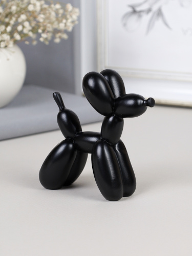 Статуэтка Собака 9х4х10 см шариковая / DG-002B /уп 18/черная