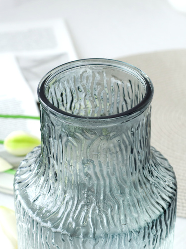 Ваза для цветов 20 см серая / WRD-104 /уп 24/ без индивидуальной упаковки