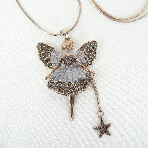 Подвеска-кулон на цепочке Фея / YD10214/1 /уп 12/золото