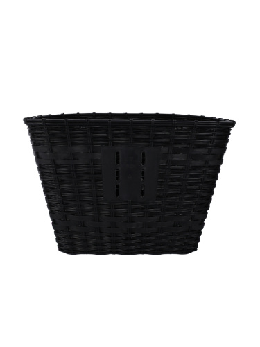 Корзина для велосипеда пластиковая плетеная черная. / 1DVMI-17 / уп 30