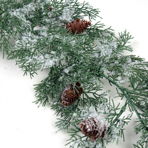 Гирлянда из елочных веток искусственная 178 см / SDTT108A /уп 25/100/с шишками и снег