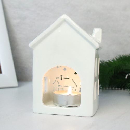 Аромалампа Домик 12 см / 935 /уп 96/новогодняя