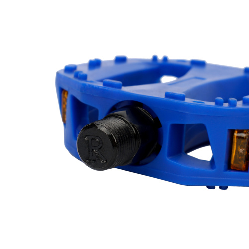 Педаль детская MIXIEER KIDS MX-P631, полипропиленовый корпус, без подшипников, ось 4S, с рефлектором, 87х87мм 1 пара. Резьба 9/16 дюйма BLUE /уп100/