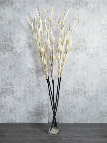 Сухоцвет набор 5 штук 160 см / WF-078 /уп 15/60/белый