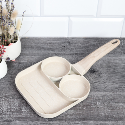 Сковорода для завтрака 17,5x17,5 см / RSD-57 /уп 24/ антипригар гранит Soft Touch/ 0,39