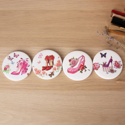 Зеркало карманное 7 см / MX-001 /уп 60/720/OPP