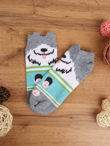 Носки р. 35-40 Собака / L820 /уп 10/1200/ ОДНА ПАРА/ МАРКА