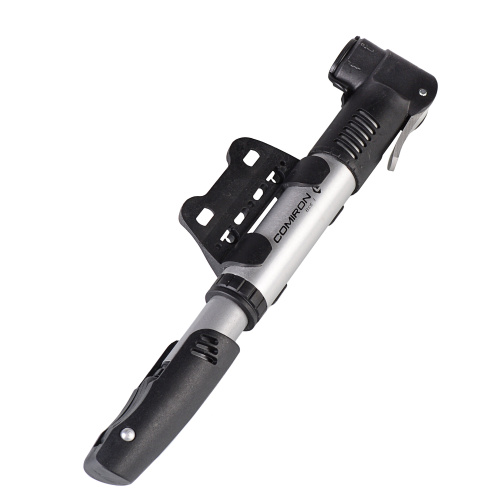 Велонасос COMIRON BEE 1, алюминиевый, телескопический, Presta и Schrader, 27*230мм, 6 бар, шток 8мм,  вес 155 г./уп 100/