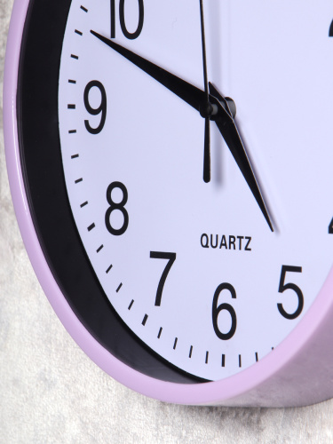 Часы настенные 20 см / 530C-2 /уп 60/розовый