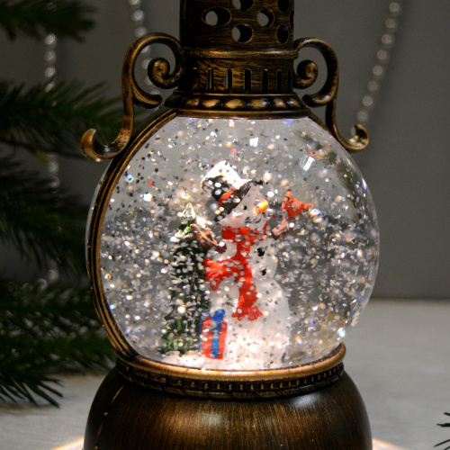 Светильник настольный новогодний 11х11х24 см / NG206-57 /уп 12/ музыкальный