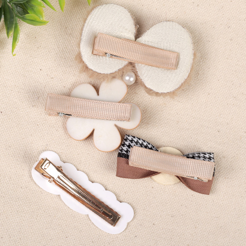 Заколка-зажим для волос набор 4 штуки / YIW-92 /уп 20/микс