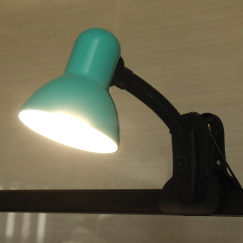 Светильник настольный на прищепке зеленый / 108BXIAO-3 / Ex27 /уп 70/