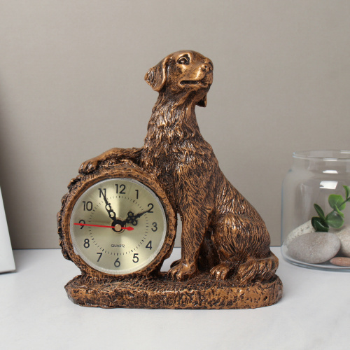 Часы статуэтка Собака 19 см / 2404 /уп 24/