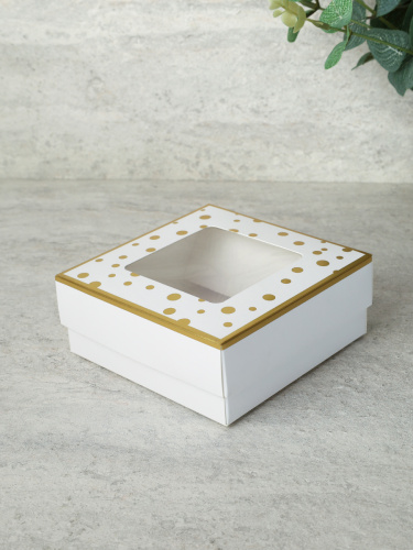 Коробка подарочная складная 12x12x5 см / 230 /уп 12/300/