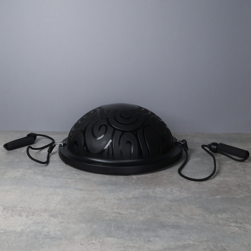 Полусфера балансировочная BOSU 46см Woohooo Curls эспандер, насос/ чёрный/ B46Cu-BL/ уп5