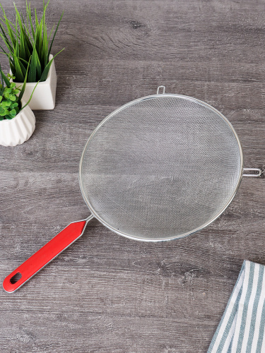 Сито с ручкой 21 см металл/ HW-700 /уп 200/ручка пластик/0,113