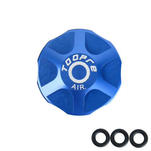 Крышка короны вилки MTB велосипеда. TOOPRE FC-001. Размеры: 33х33х8.3мм. Совместима с вилками: Manitou/X-Fusion/Fox/DT/Rockshox. Алюминий. Синий