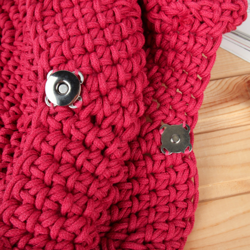 Сумка шоппер 30x26 / DW-05 /уп 50/малиновая