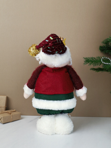 Новогоднее украшение Дед мороз на телескопических ножках 35/60 см / SH056-1 /уп 72/