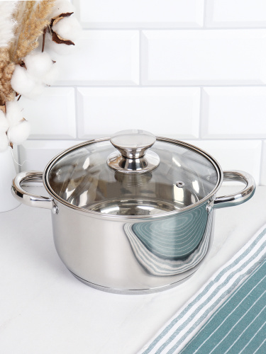 Кастрюля 3,2 л, Аванта / LB-1106-8B-3,2 /уп 1/ индукция/ Гофрокороб/ KISIGA