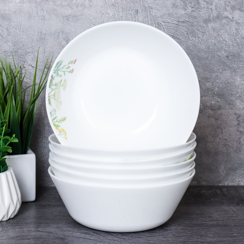 Набор суповых тарелок 6 штук 550 мл Евро / FLMLW60 (23004-1) /уп 8/ Летний сад