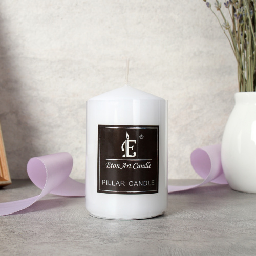 Свеча столбик белая 5х7,5 см / SS5 /уп 108/