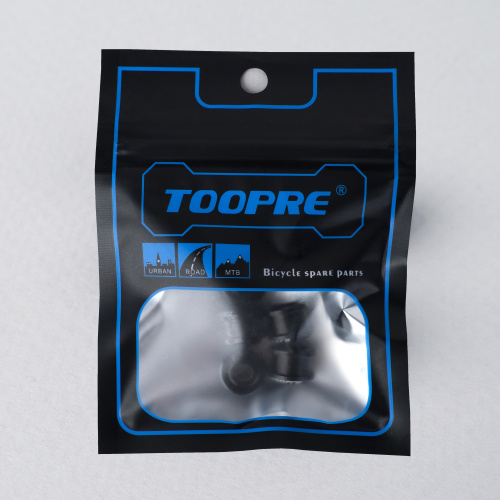 Бонки алюминиевые TOOPRE CN-01 12х12х9.6mm болт + гайка 6.5мм высота для крепления передних звёзд к системе шатунов. Набор 5 штук. Черный /уп 150/