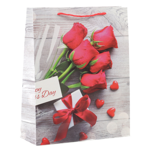 Пакет подарочный 26x32x9см / 462M /уп 12/960/микс/128г/м2