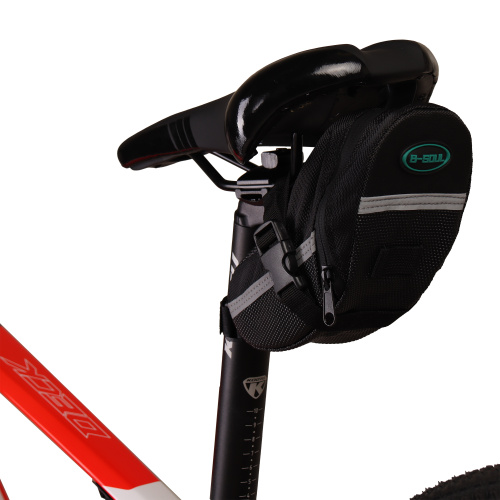 Сумка велосипедная подседельная BLACK BICYCLE SOUL, материал оксфорд 1680D, застёжка фастекс, крепление для ключа, 20х8х6см. /уп 100