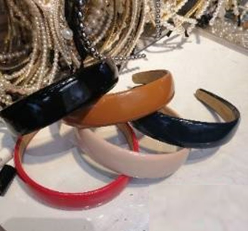 Ободок для волос экокожа / GTS-21 /уп.12/черный