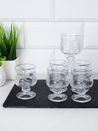 Рюмка 6 штук 50 мл бочонок Орнамент / RBO50A /уп 32/