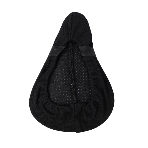 Чехол на велосипедное седло 28х18х3.5 см. Материал: Silicone-Sponge-Lycra. С липучкой. Черный /уп 50/