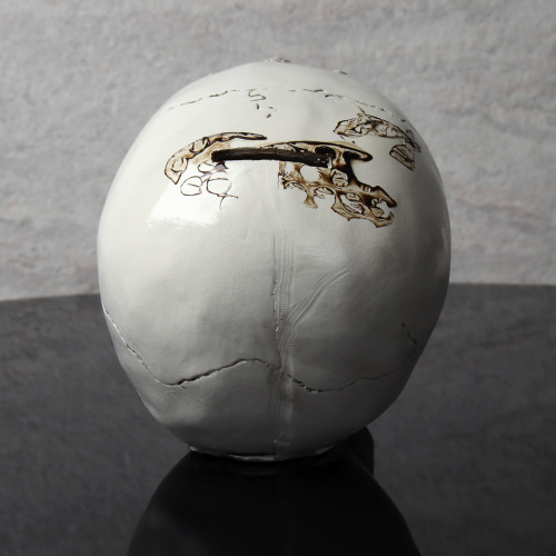 Копилка Череп 12 см / KY-28 /уп 48/Хэллоуин