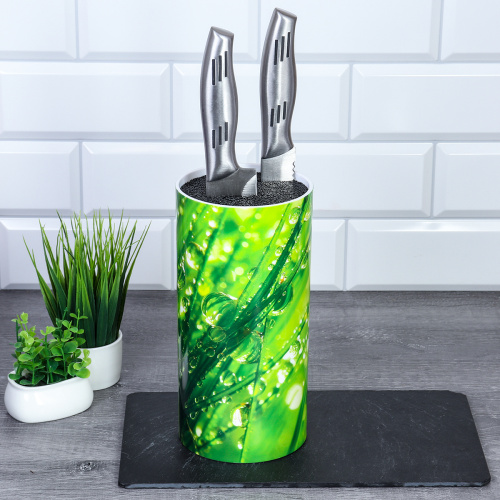 Подставка для ножей 22х11 см Круг / LD23-33 /уп 12/